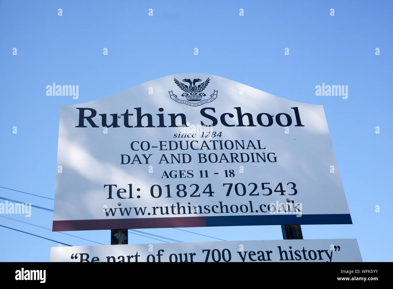 Scuola di Ruthin co-educativo giorno e Boarding School La scuola pubblica a Ruthin Galles del Nord Foto Stock