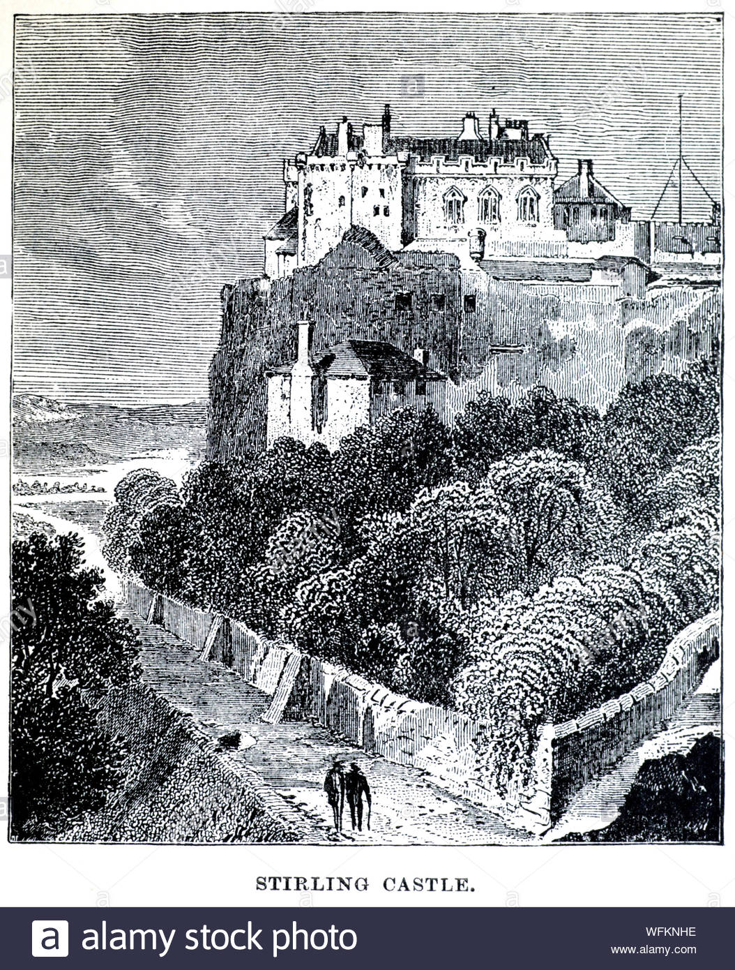 Il Castello di Stirling, vintage illustrazione da 1900 Foto Stock