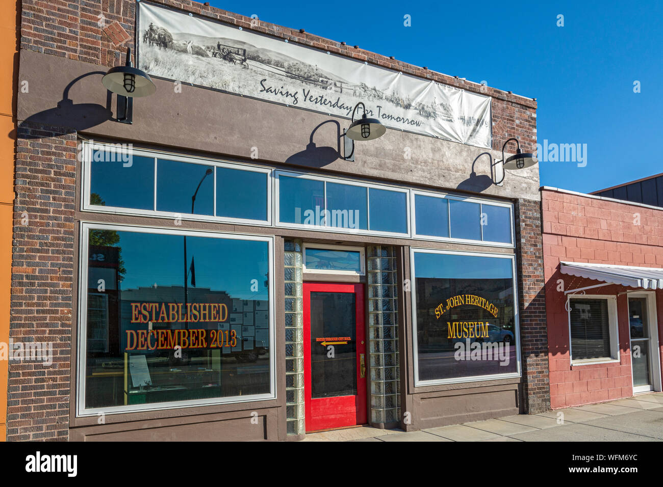 Washington, Regione Palouse, San Giovanni Heritage Museum, esterna Foto Stock