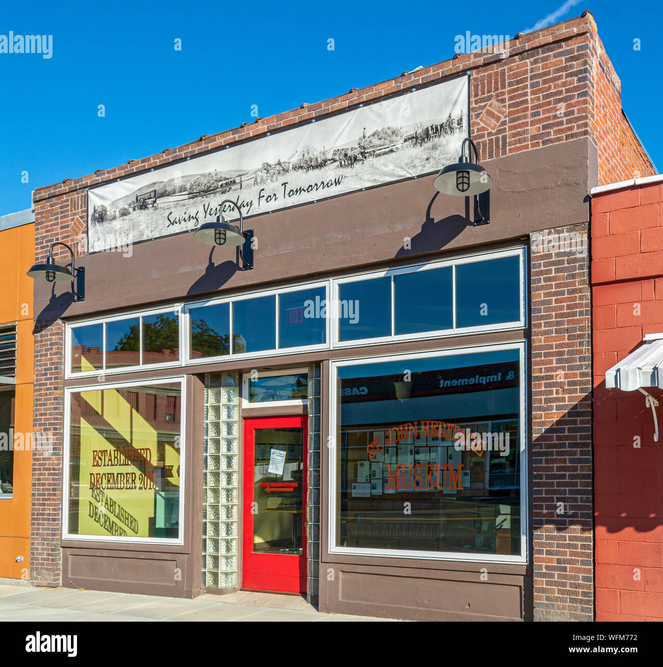 Washington, Regione Palouse, San Giovanni Heritage Museum, esterna Foto Stock