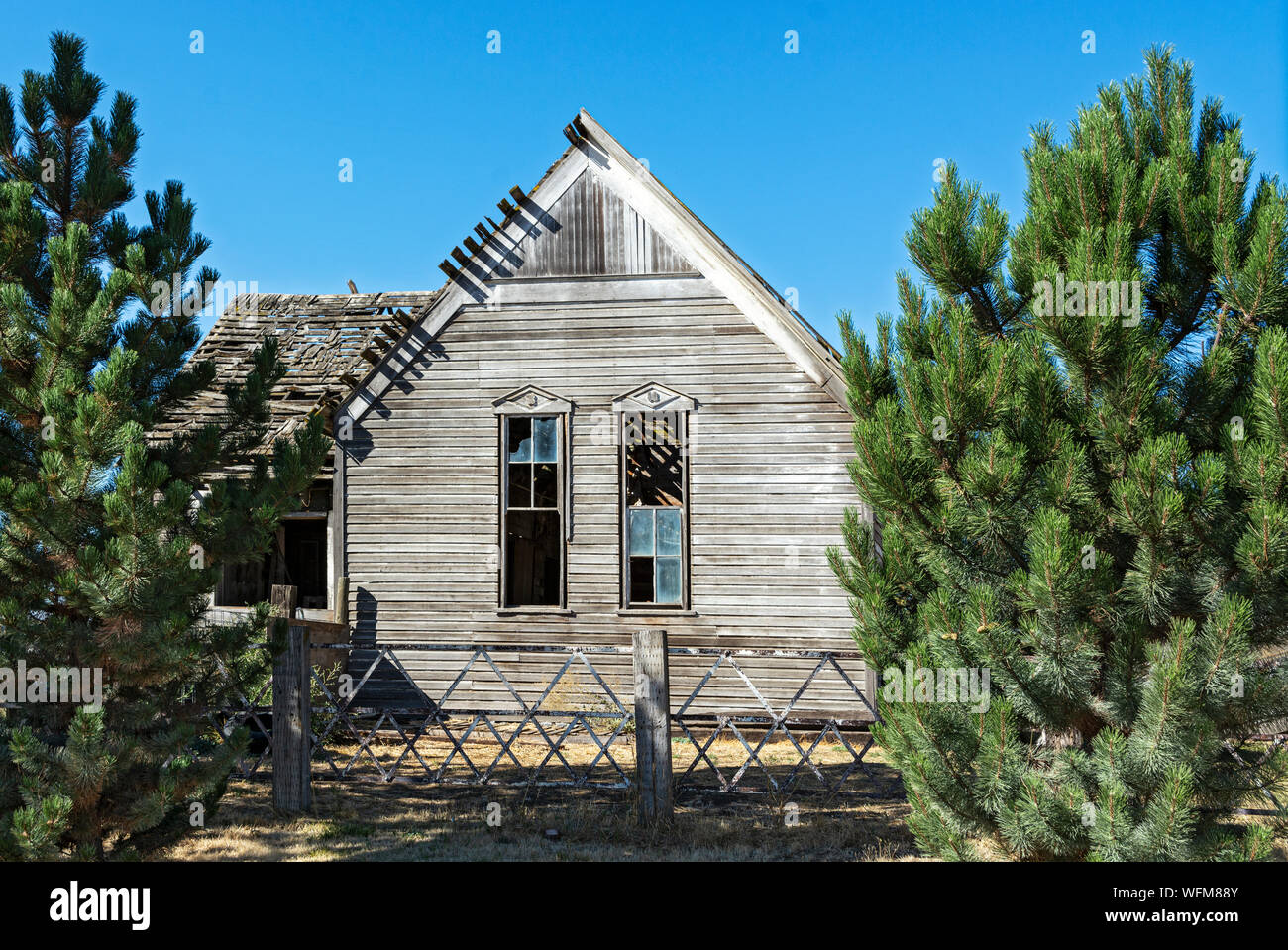 Washington, Regione Palouse, Winona, fattoria abbandonata Foto Stock