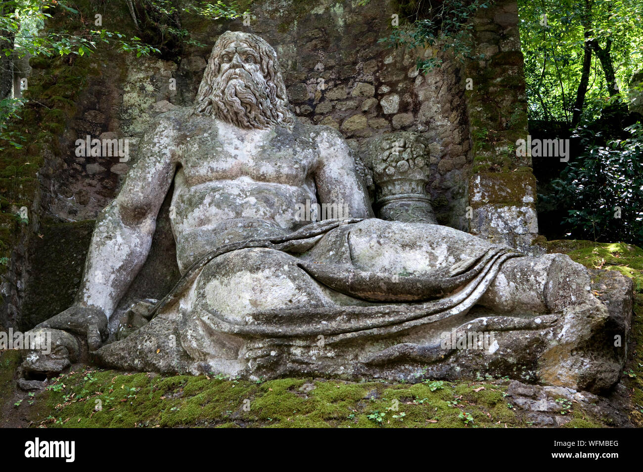 Scultura nel XVI secolo Monster park di Bomarzo Foto Stock