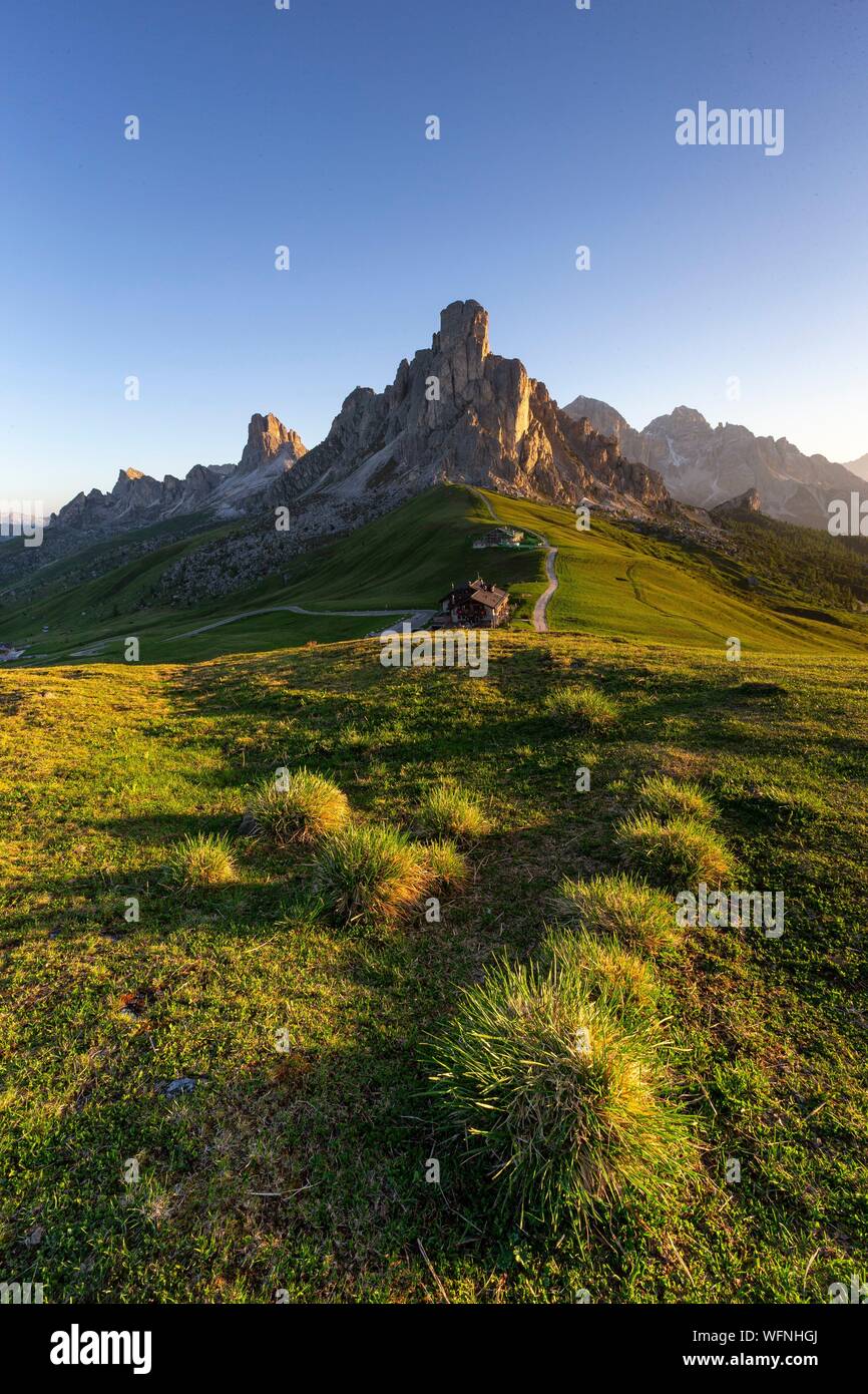 L'Italia, Veneto, provincia di Belluno, Dolomiti, Patrimonio Mondiale dell Unesco, Passo Giau Pass o Santa Lucia Pass (2462 m) Foto Stock