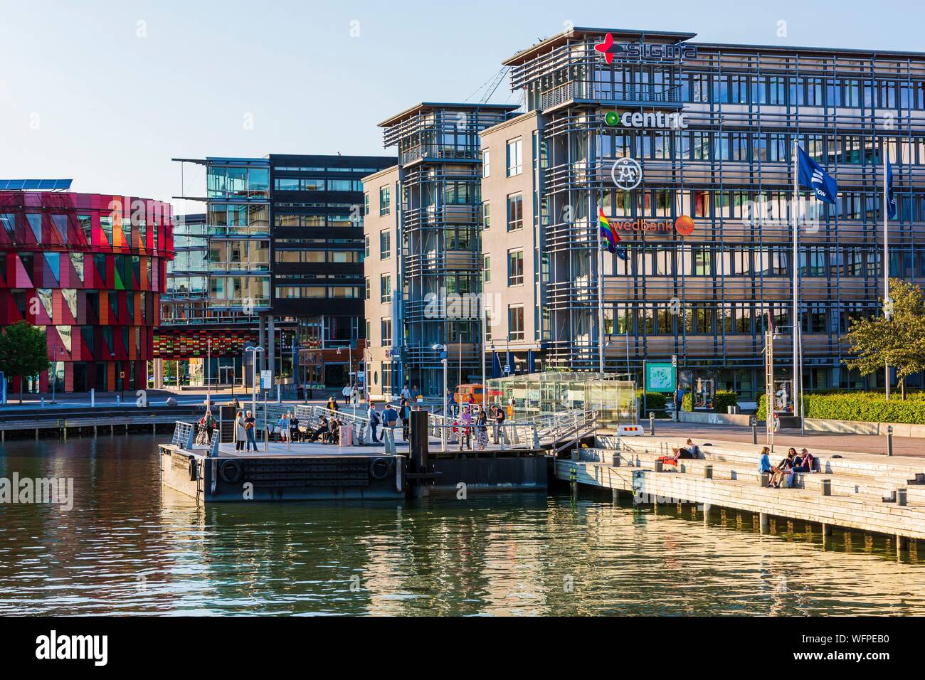 La Svezia, Vastra Gotaland, Goteborg (Göteborg), distretto di Eriksberg Foto Stock