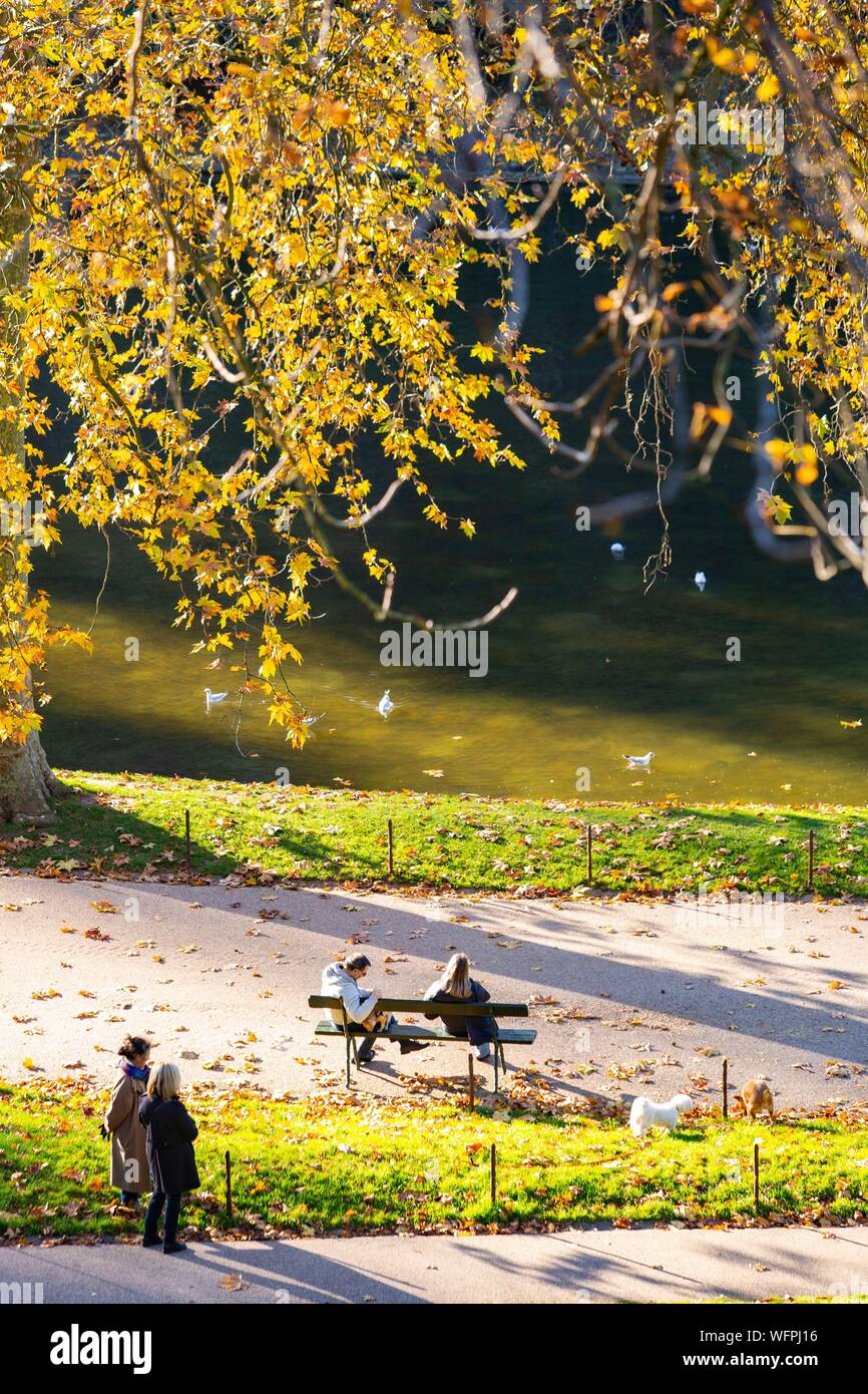 Francia, Parigi, il parco della Butte de Chaumont Foto Stock