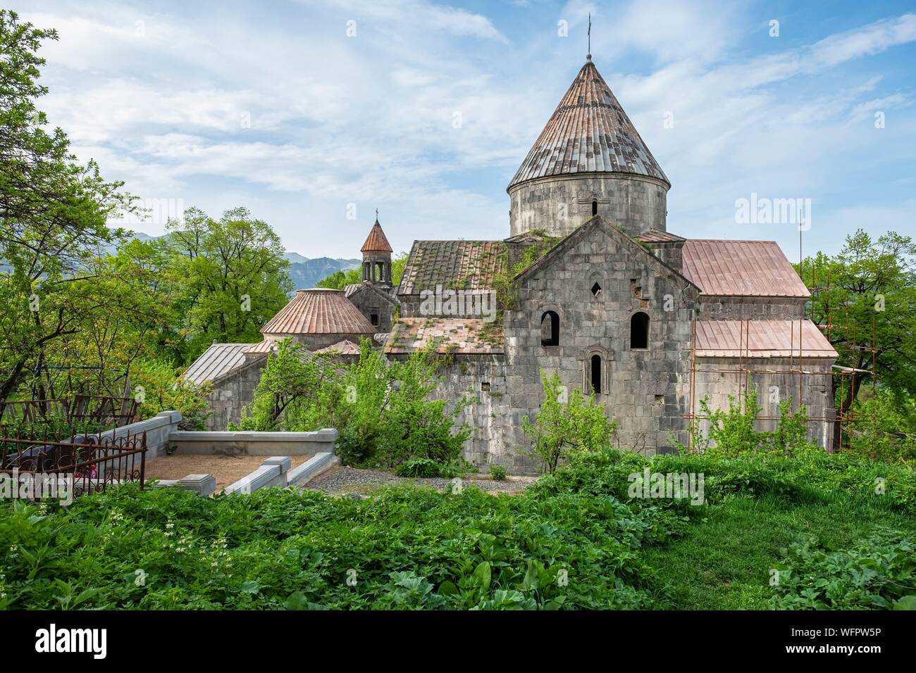 Armenia, regione di Lorri, Debed valley, frazioni di Alaverdi, Sanahin monastero fondato tra il X e il XIII secolo, un sito Patrimonio Mondiale dell'UNESCO Foto Stock