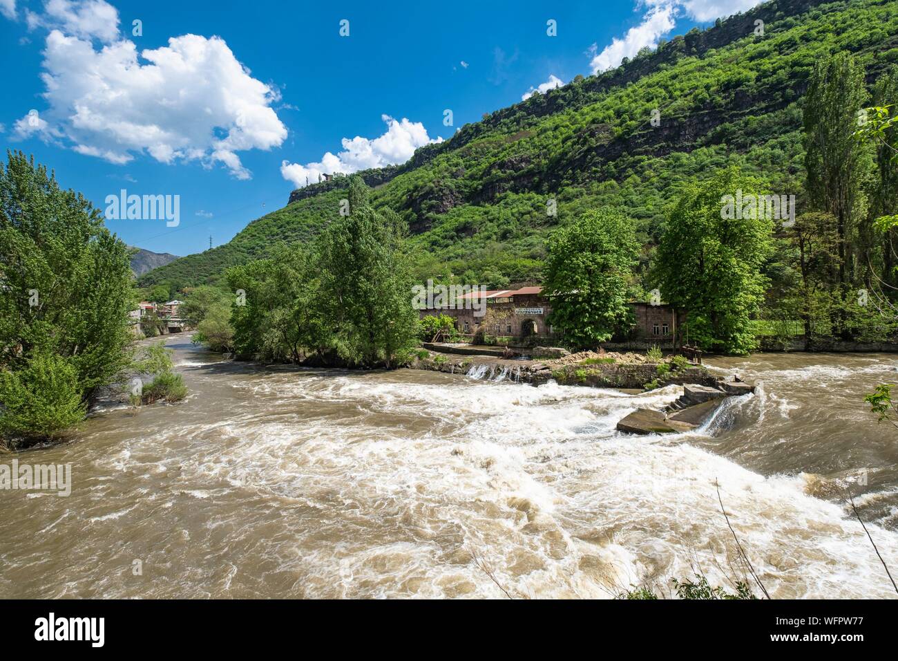 Armenia, regione di Lorri, Debed valley, Alaverdi, fiume Debed Foto Stock