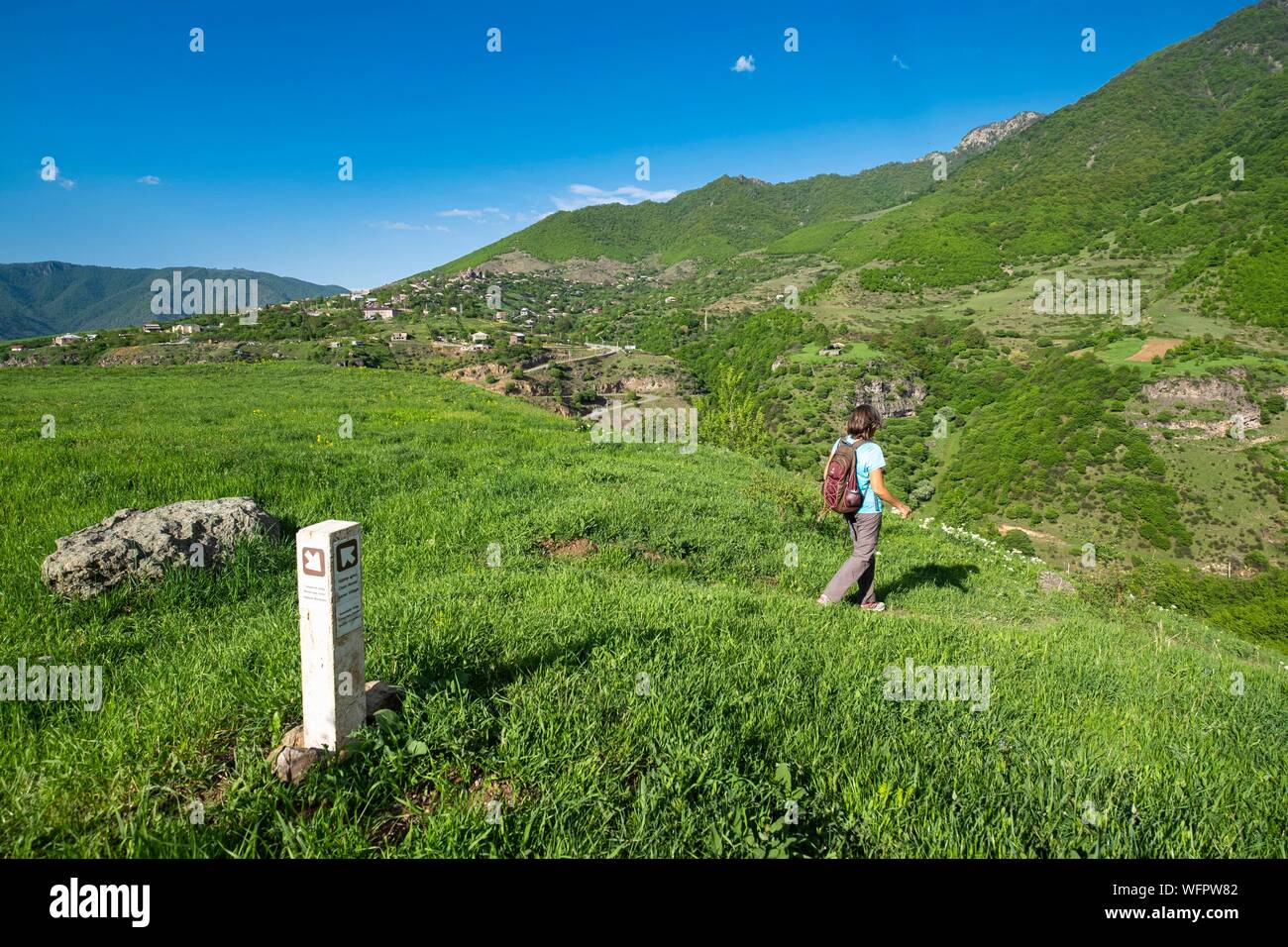 Armenia, regione di Lorri, Debed valley, frazioni di Alaverdi, lungo il sentiero escursionistico tra Sanahin e Haghpat Foto Stock