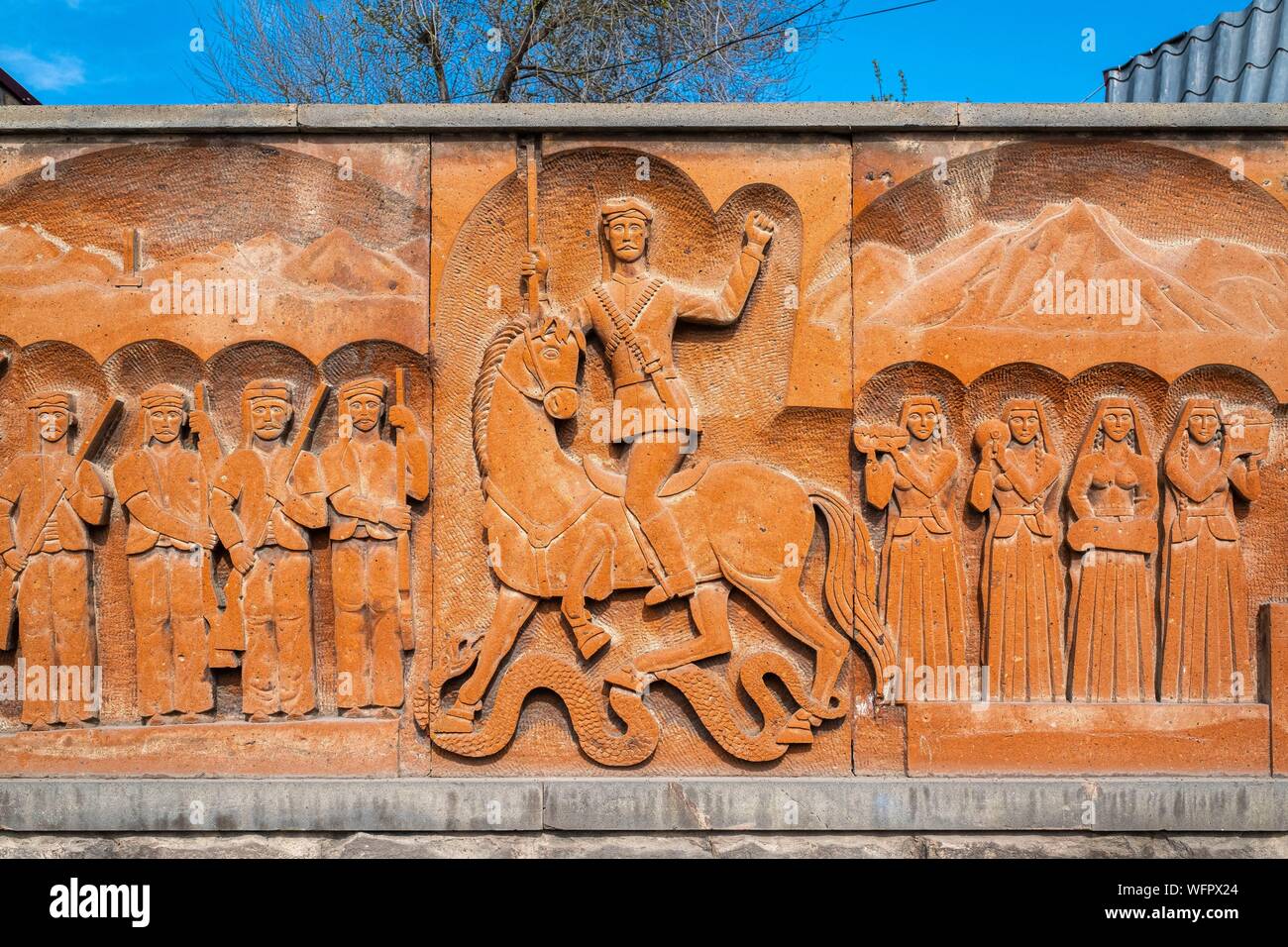 Armenia, regione di Syunik, Sisian (Sissian), affresco Foto Stock