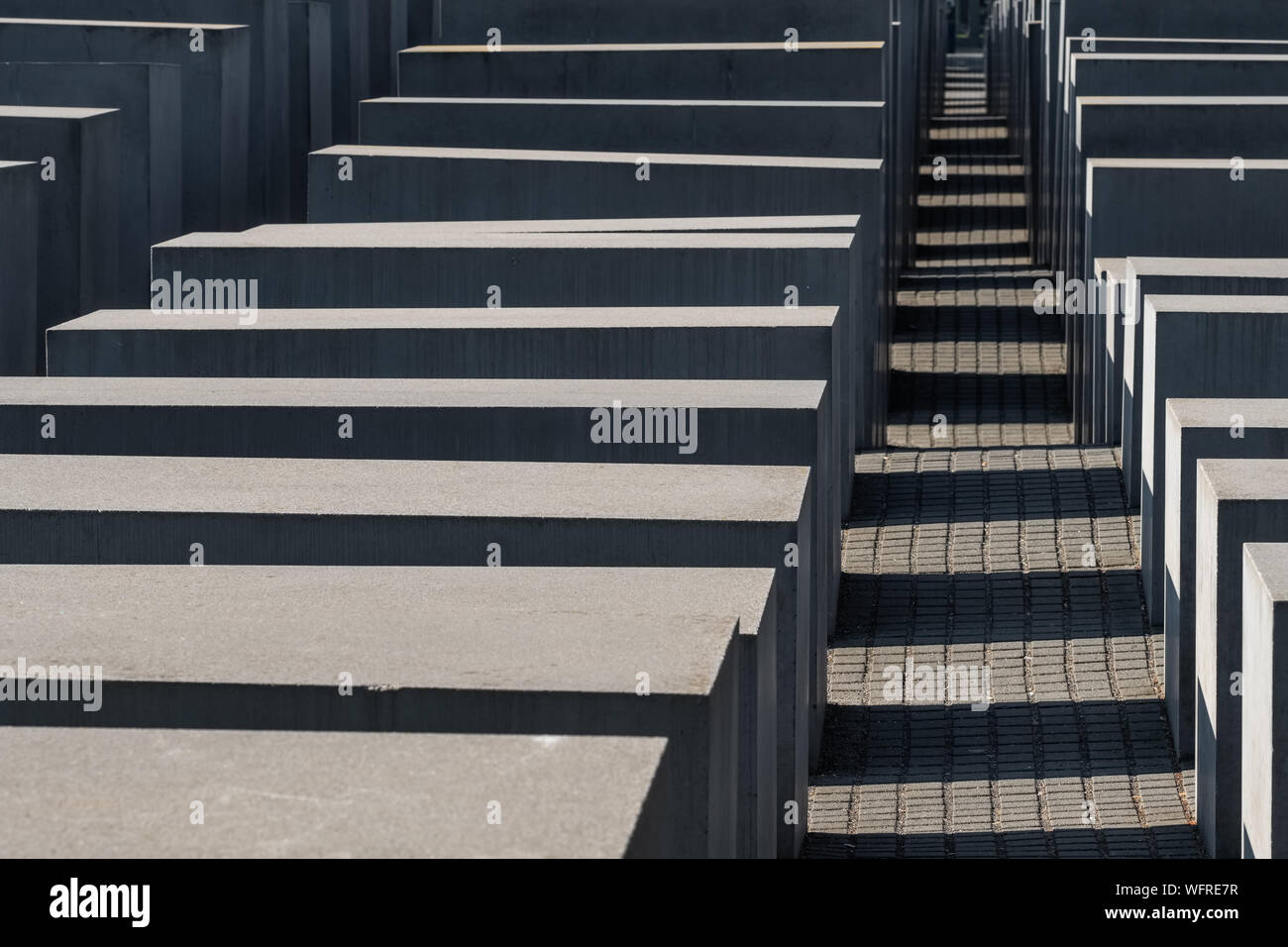 Il memoriale dell'olocausto Germania Berlino memoriale al assassinato ebrei di Europa Foto Stock