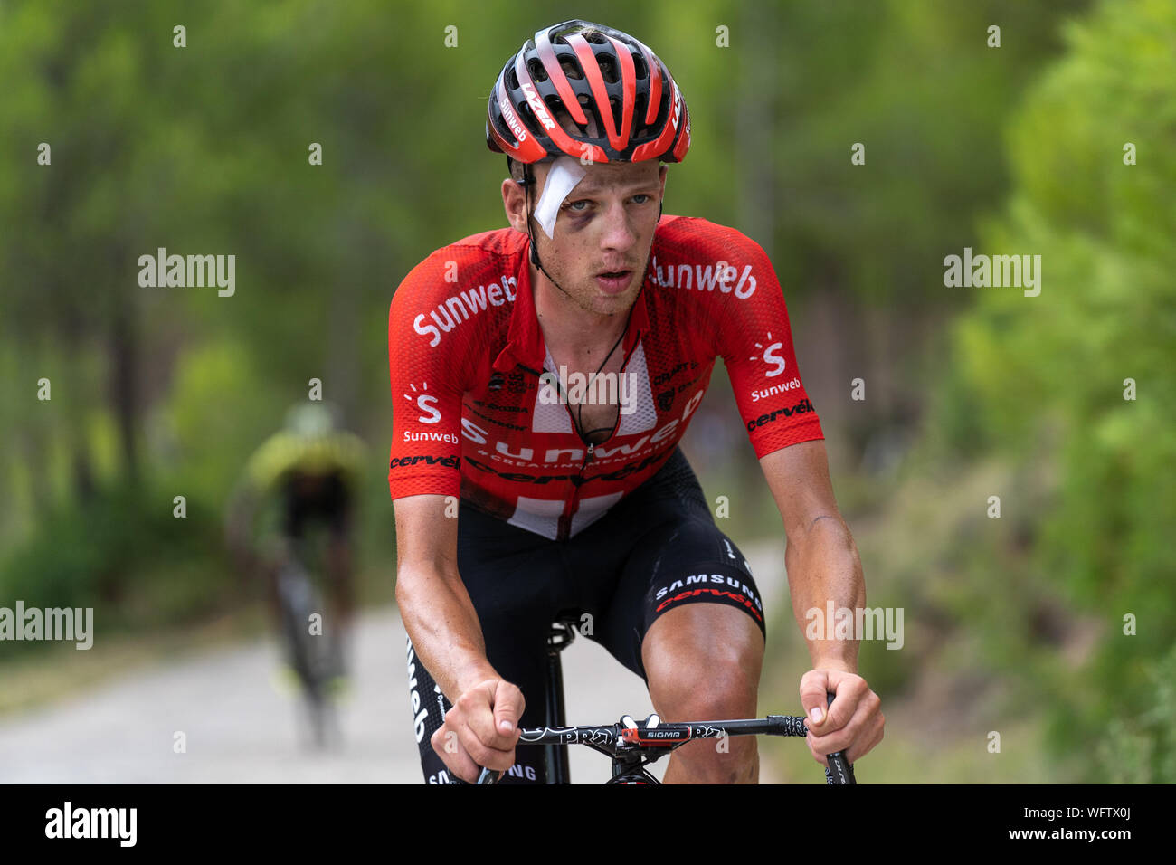 30 augustus 2019 Mas de la Costa, Spagna Ciclismo Vuelta 2019 30-08-2019: Ronde van Spanje: Onda: Mas de la Costa fase 7, Sunweb team, Vuelta a Espana 2019, Martijn Tusveld Foto Stock