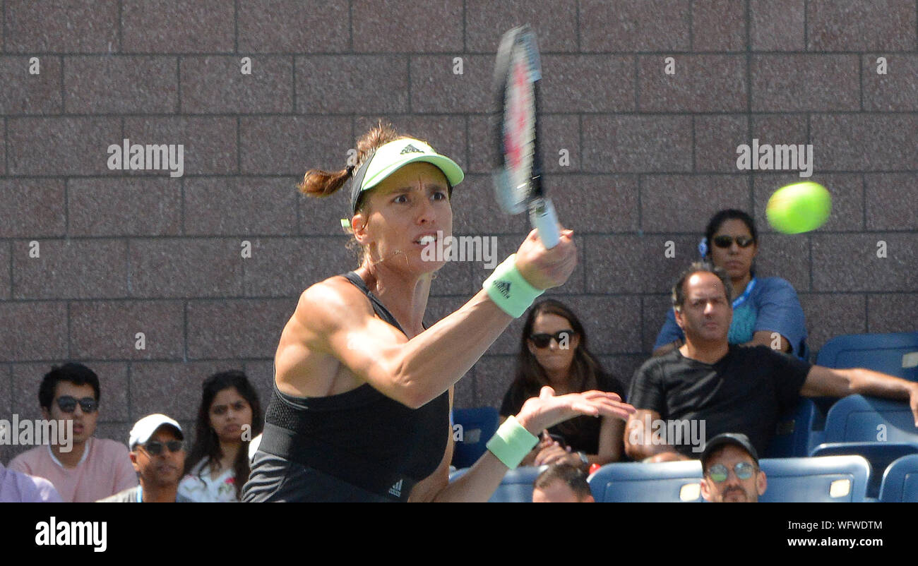 New York, Stati Uniti d'America. 31 Agosto, 2019. Giorno 6 Andrea Petkovic (GER) nel terzo round match Credito: Roger Parker/Alamy Live News Foto Stock