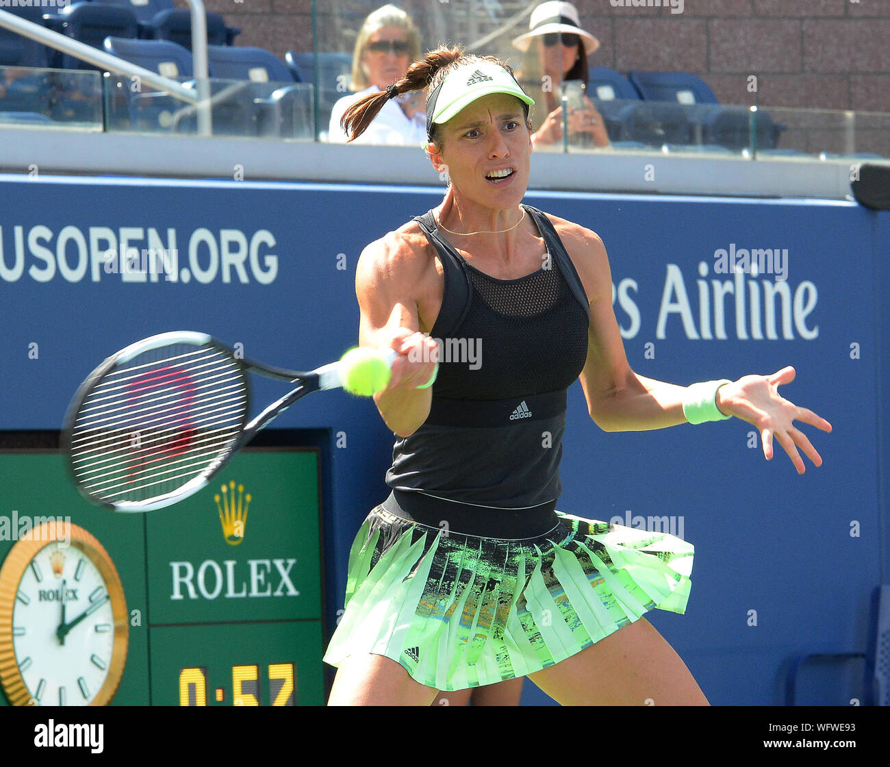 New York, Stati Uniti d'America. 31 Agosto, 2019. Giorno 6 Andrea Petkovic (GER) nel terzo round match Credito: Roger Parker/Alamy Live News Foto Stock