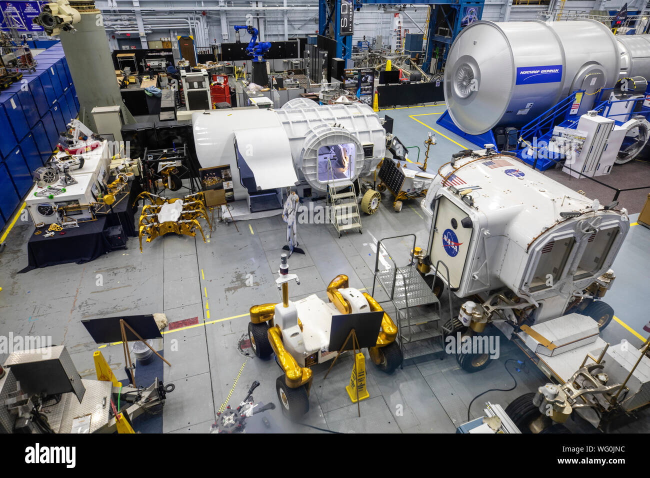 Veicolo spaziale Mockup struttura presso la NASA Johnson Space Center Houston, Texas Foto Stock