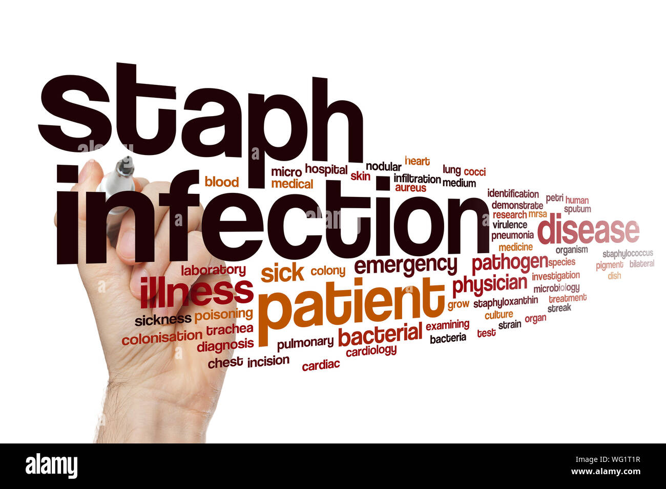 Staph infezione parola concetto di cloud Foto Stock