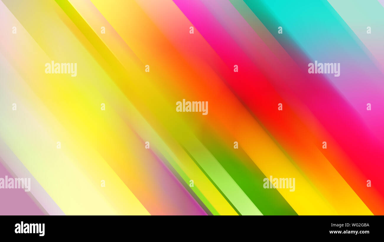 Rainbow strisce diagonali multicolore di luce, Rainbow sfondo con linee rette. linee sfocate sfondo astratto con gradiente Foto Stock