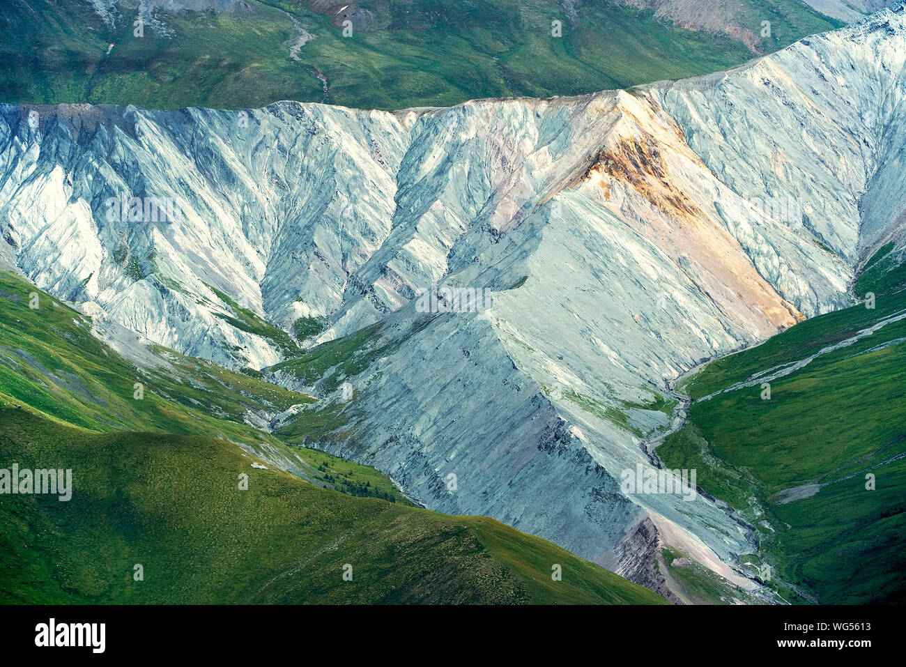 Vista panoramica delle montagne di Altai Foto Stock