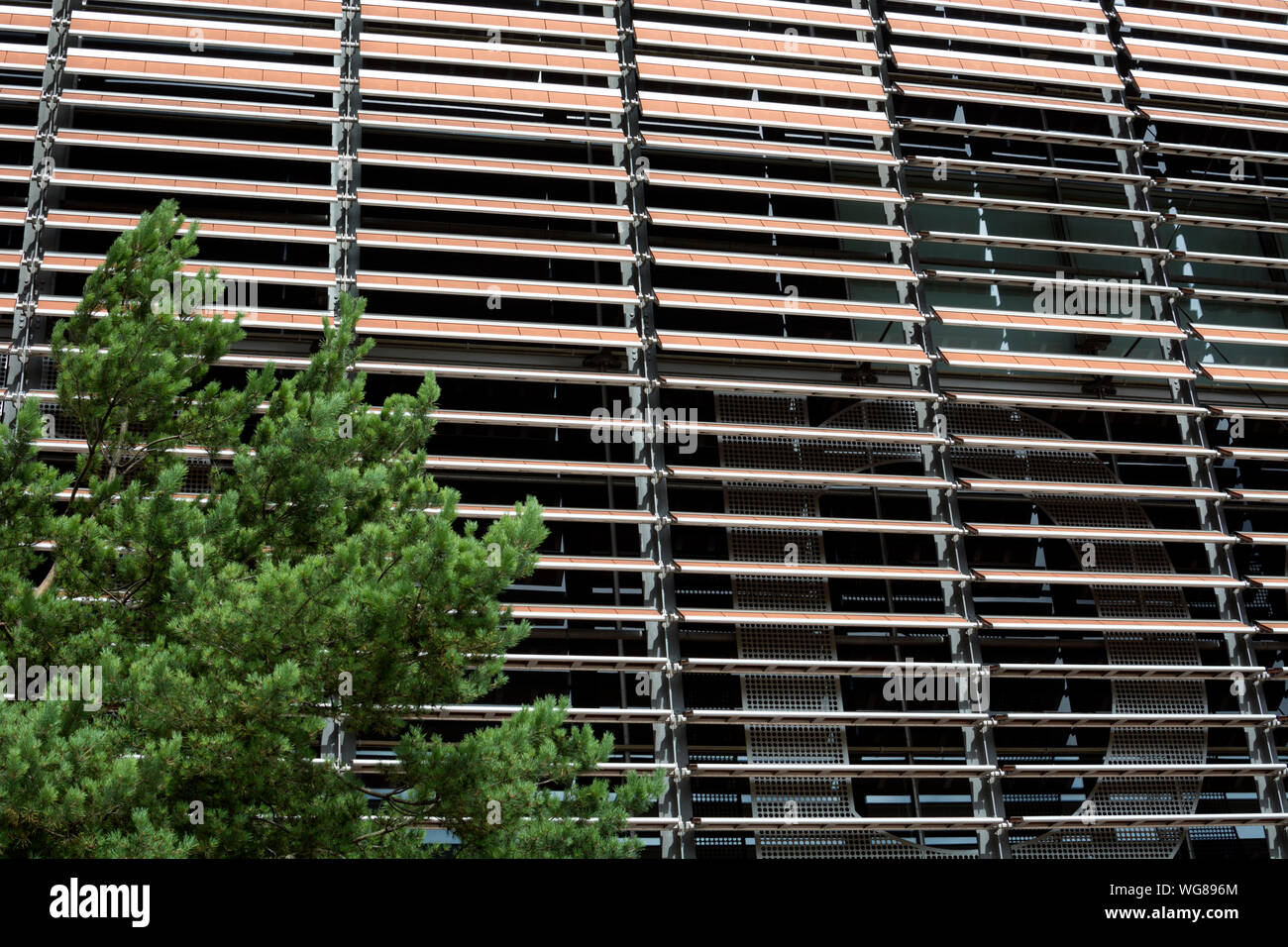 Millennium Point facciata di edificio dettaglio, Birmingham, West Midlands, England, Regno Unito Foto Stock