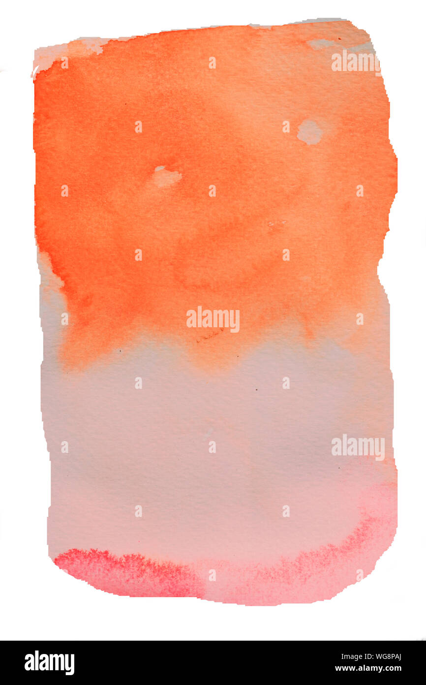 Configurazione astratta quadrato con rosa e il colore marrone su sfondo bianco , Illustrazione acquerello disegnare a mano su un foglio di carta Foto Stock