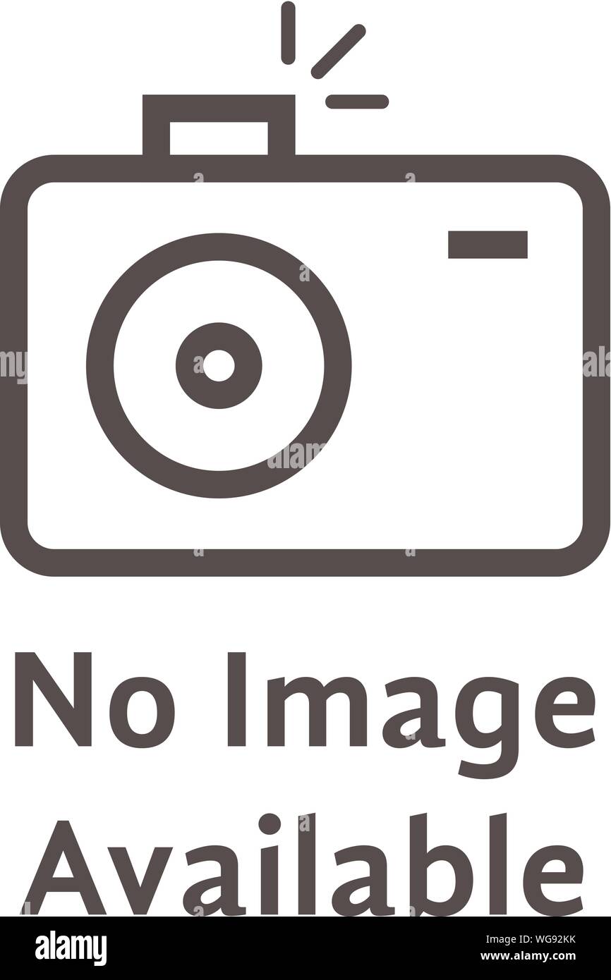 Nero fotografico lineare logo della fotocamera come nessuna immagine disponibile Illustrazione Vettoriale