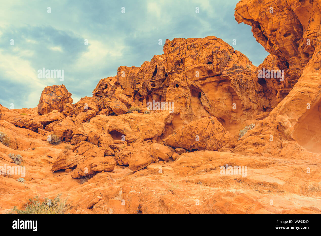 La Valle del Fuoco del parco statale, Nevada, STATI UNITI D'AMERICA Foto Stock