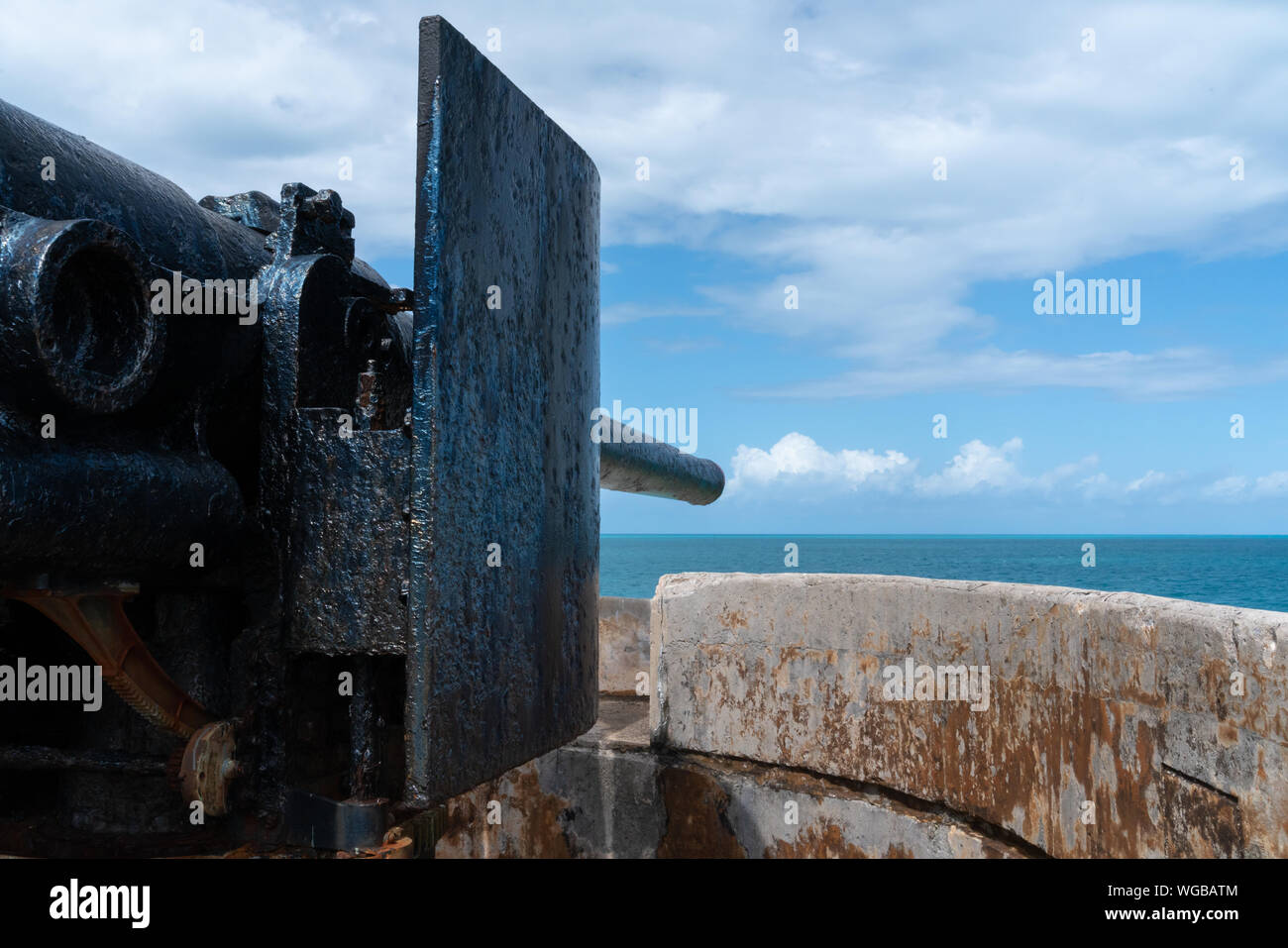 Bermuda. Royal Naval Dockyard. Cannone. Foto Stock