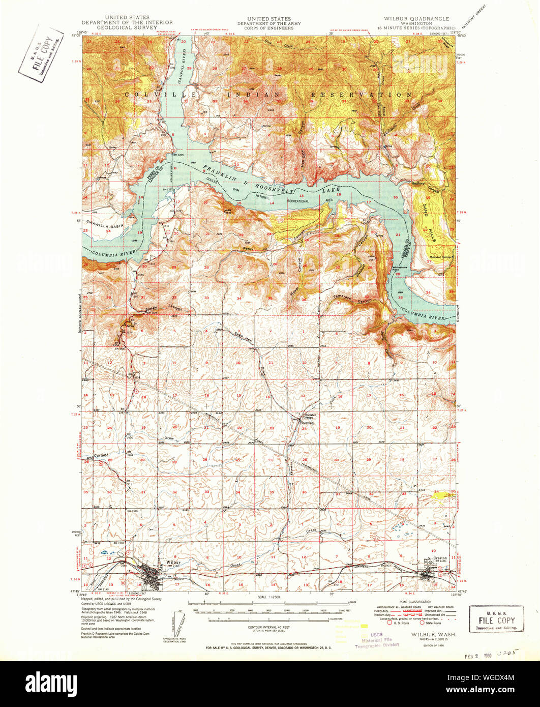 Mappa di wilbur washington immagini e fotografie stock ad alta