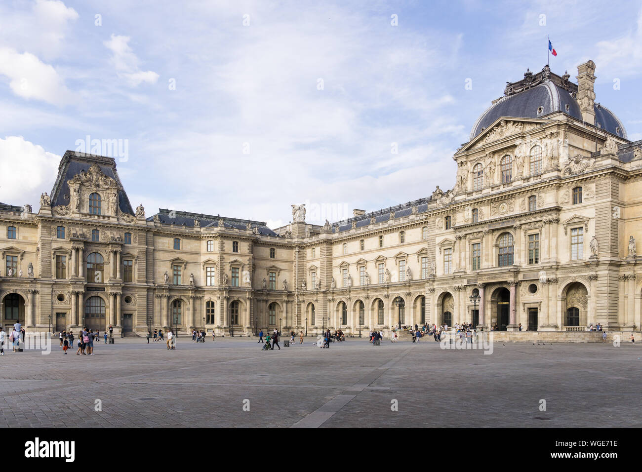 Paris Louvre - la costruzione del museo del Louvre a Parigi, in Francia, in Europa. Foto Stock
