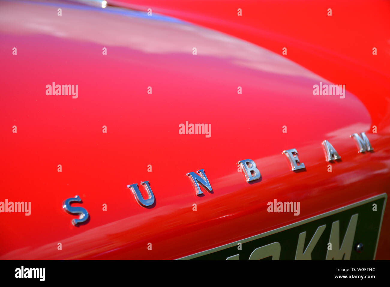 Close up dettaglio di una Sunbeam Alpine presso un Classic car show Foto Stock