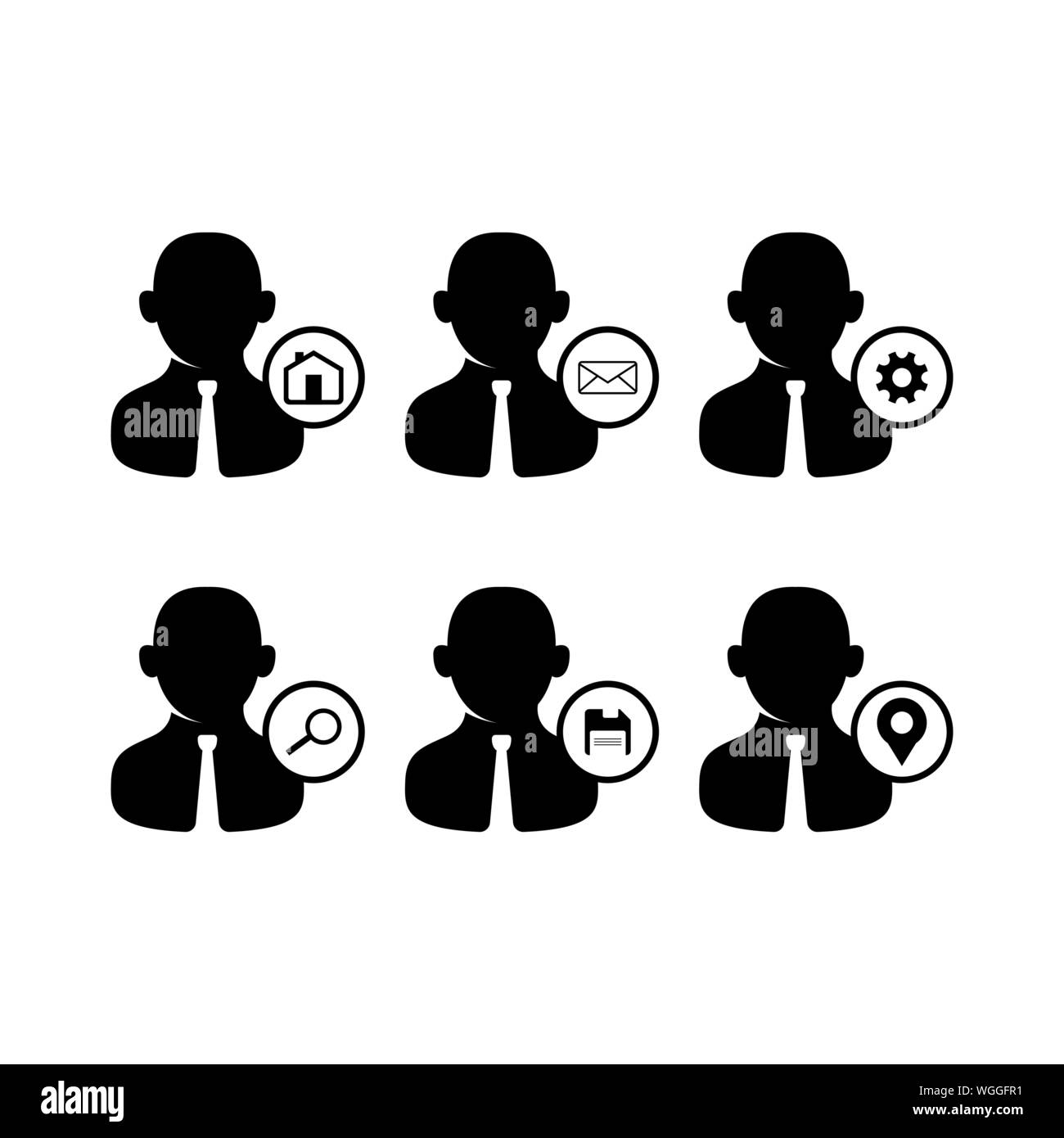 Persone vettore icona impostare royalty image design Illustrazione Vettoriale