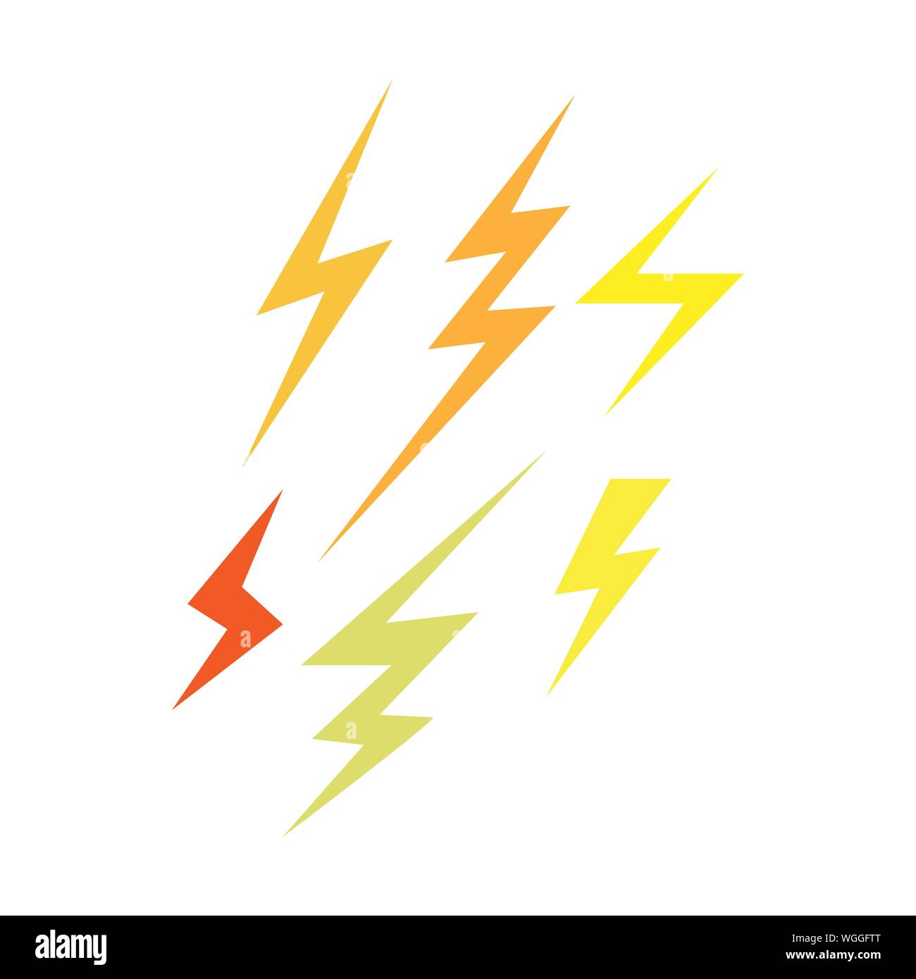 Fulmine Flash icona vettore. Il bullone di lampo vettore immagine design Illustrazione Vettoriale