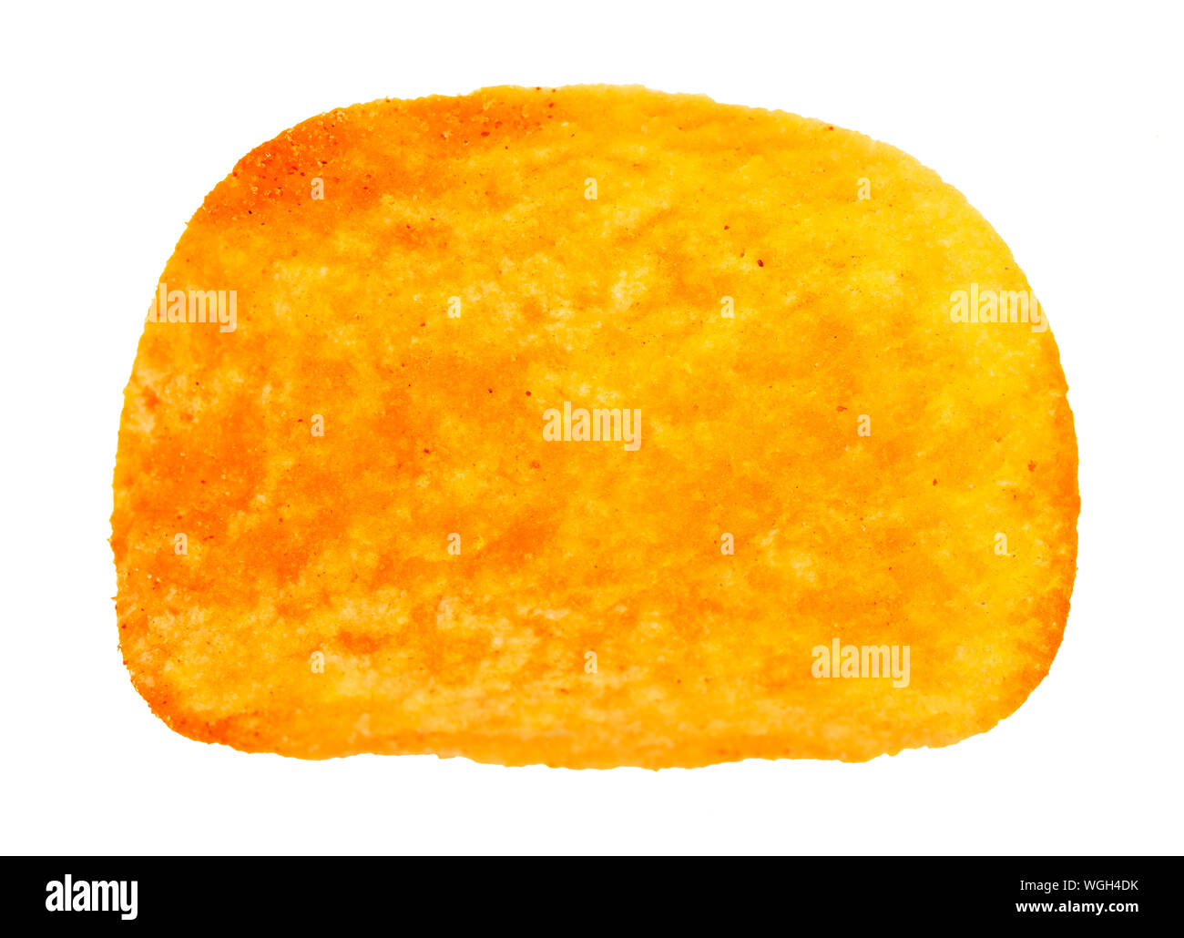 Chip di patata con paprika isolati su sfondo bianco Foto Stock