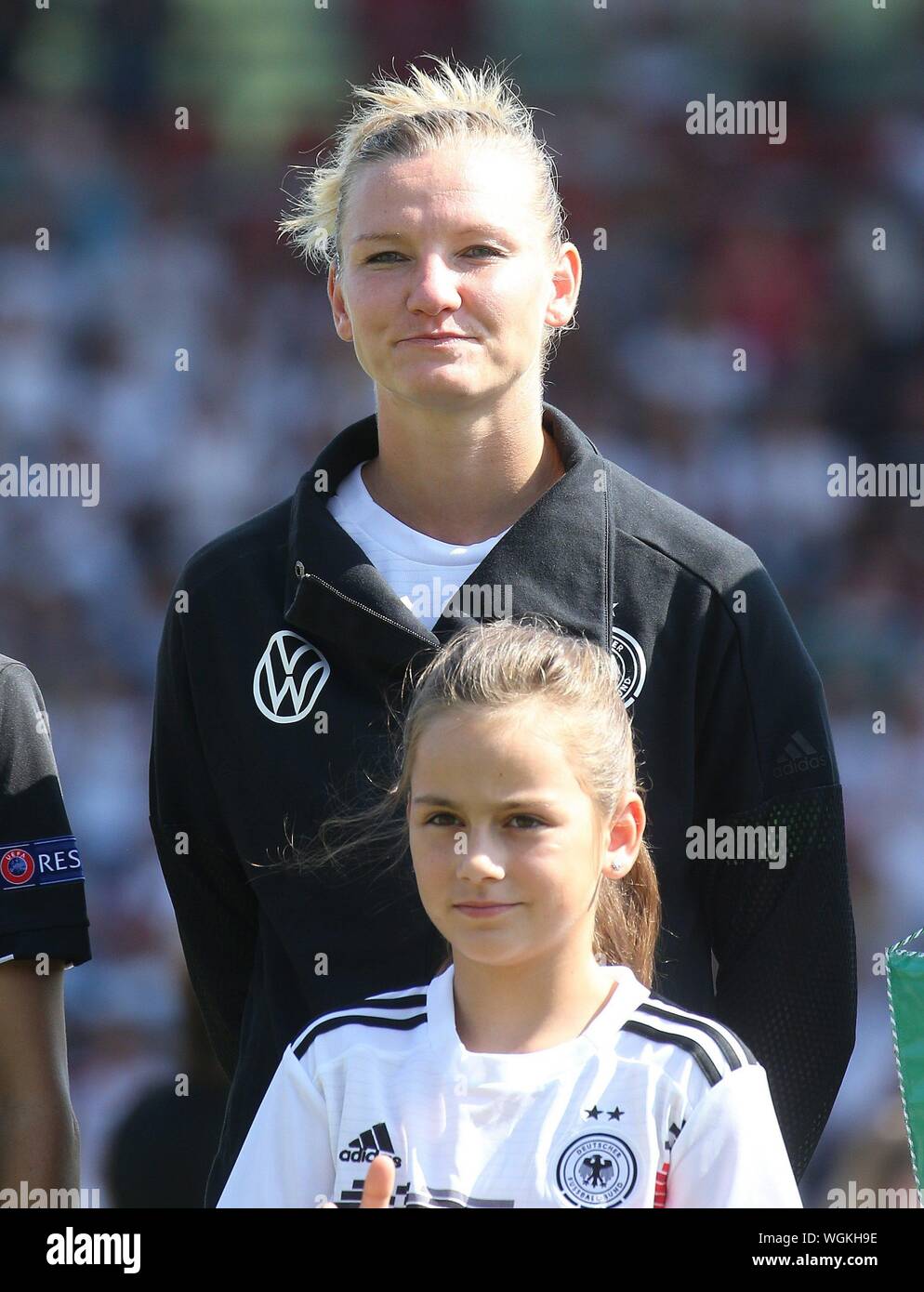 Kassel, Deutschland. 31 Ago, 2019. firo: 31.08.2019 Calcio, 2019/2020 donne, signori. Em - Qualifica, squadra nazionale Germania - Montenegro 10: 0 verticale. Alexandra Popp | Utilizzo di credito in tutto il mondo: dpa/Alamy Live News Foto Stock