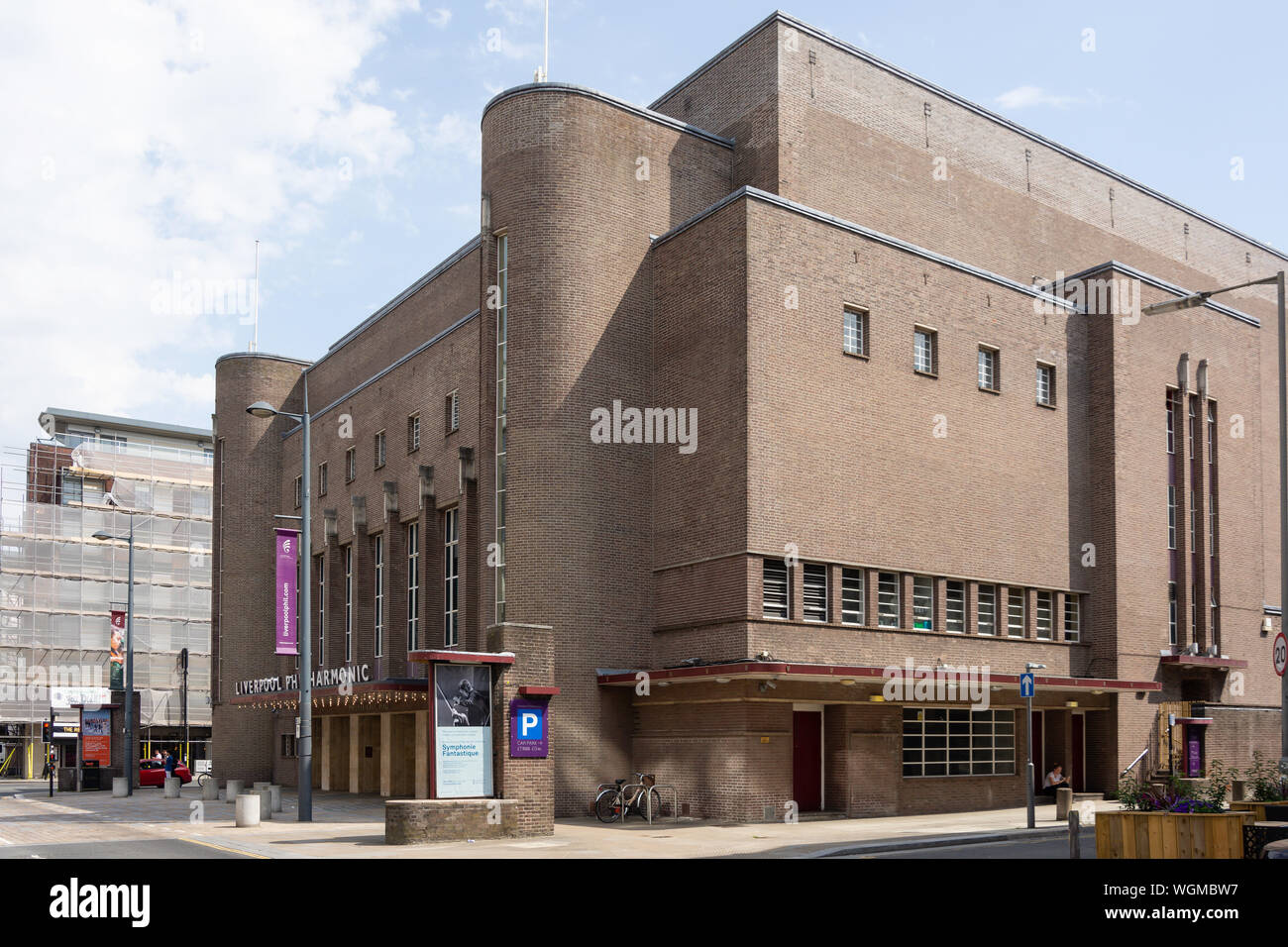 Ingresso a Liverpool Philharmonic Hall, Hope Street, Liverpool, Merseyside England, Regno Unito Foto Stock
