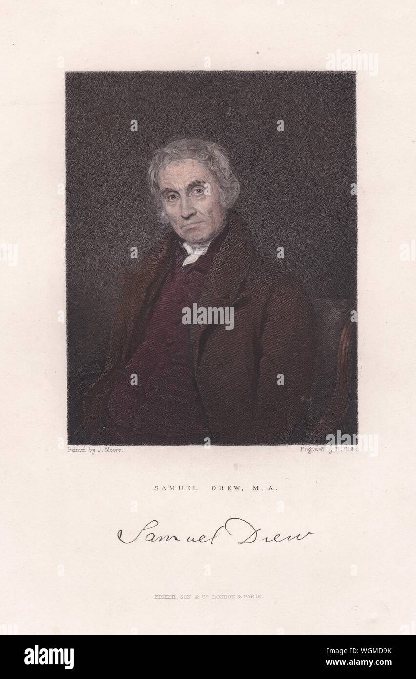 Prenota / piastra di stampa 'Samuel Drew'. Cornish teologo Metodista. storico e temi biografici. "Cornish metafisico" Foto Stock Prenota / piastra di stampa 'Samuel Drew'. Cornish teologo Metodista. storico e temi biografici. "Cornish metafisico" Foto Stock