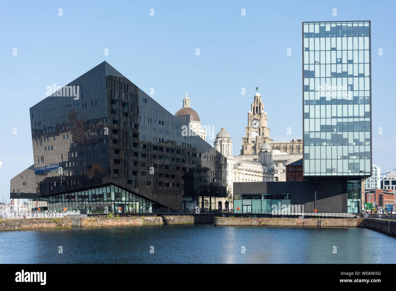 L'isola di Mann edifici, Canning Dock Liverpool Waterfront, Liverpool, Merseyside England, Regno Unito Foto Stock