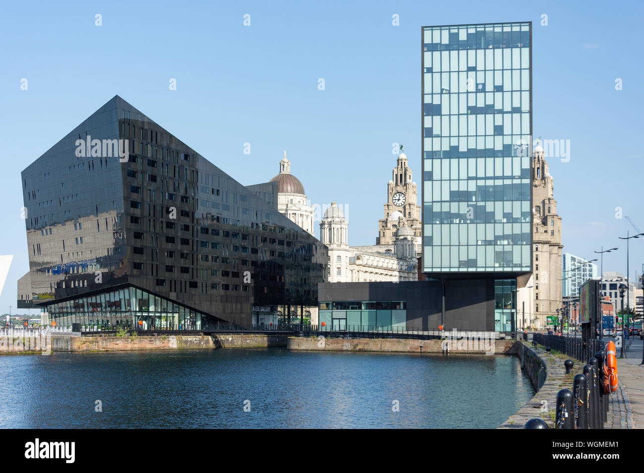 L'isola di Mann edifici, Canning Dock Liverpool Waterfront, Liverpool, Merseyside England, Regno Unito Foto Stock
