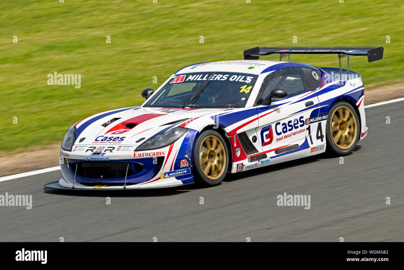 Auto 14, si brucia, Rob Boston Racing Foto Stock
