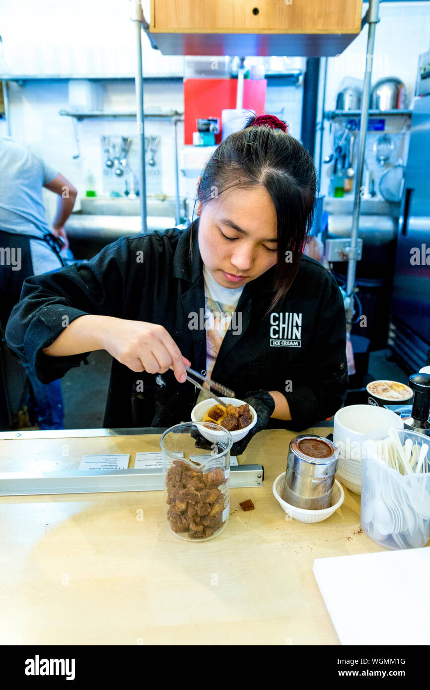 Chin Chin Labs, Camden Market, London, Regno Unito Foto Stock