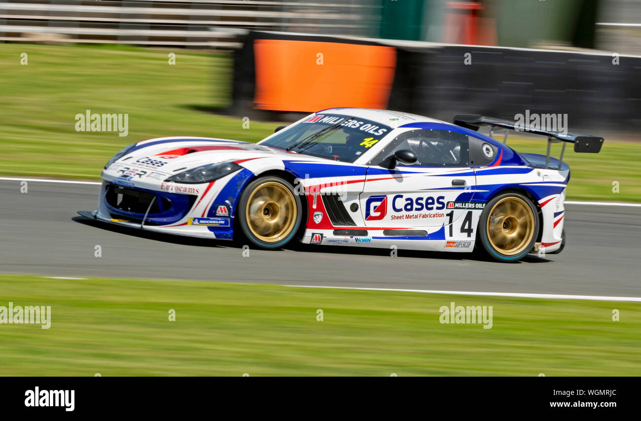 Auto 14, si brucia, Rob Boston Racing Foto Stock
