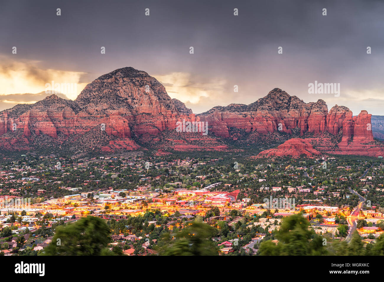 Sedona, in Arizona, Stati Uniti d'America centro di paesaggio e le montagne. Foto Stock