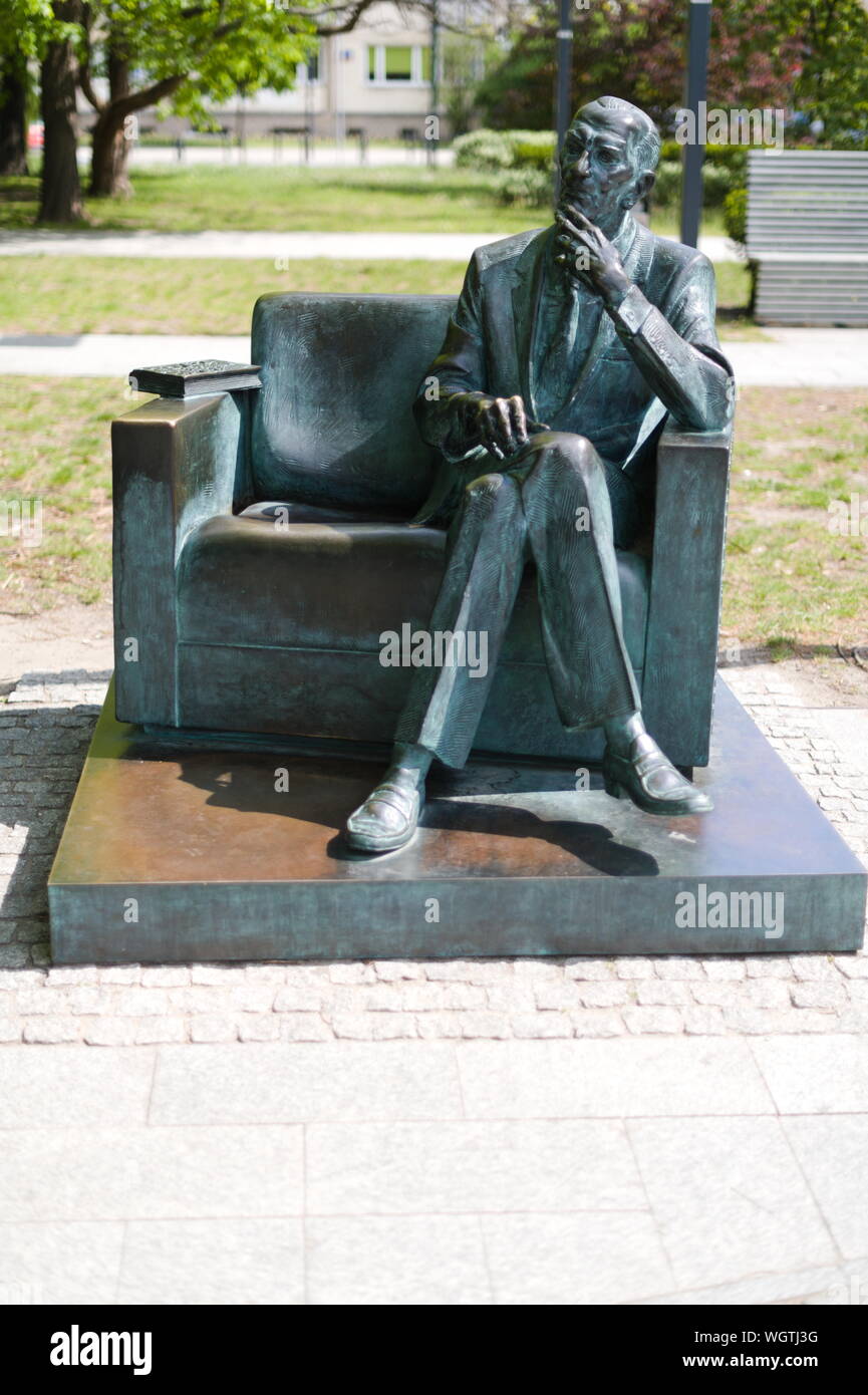 Monumento Jan Karski a Varsavia, Polonia Foto Stock