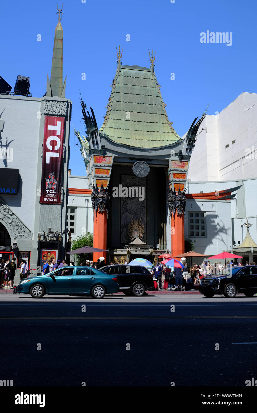 Vista di TCL Grauman's Chinese Theatre di Hollywood, in California Foto Stock