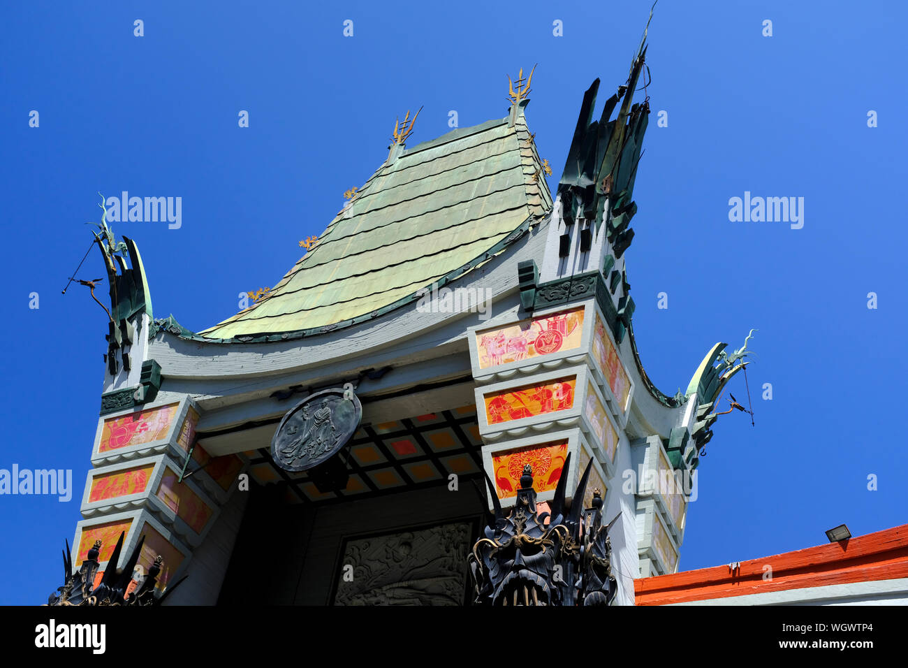 In alto di TCL Grauman's Chinese Theatre di Hollywood, in California Foto Stock