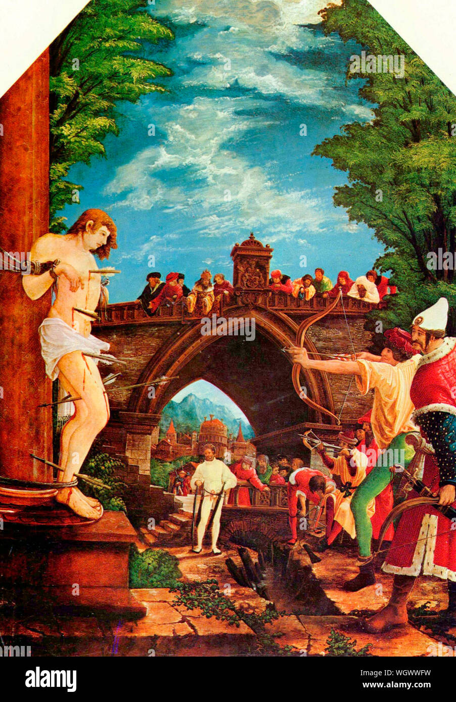 Il martirio di San Sebastiano - Albrecht Altdorfer, circa 1515 Foto Stock