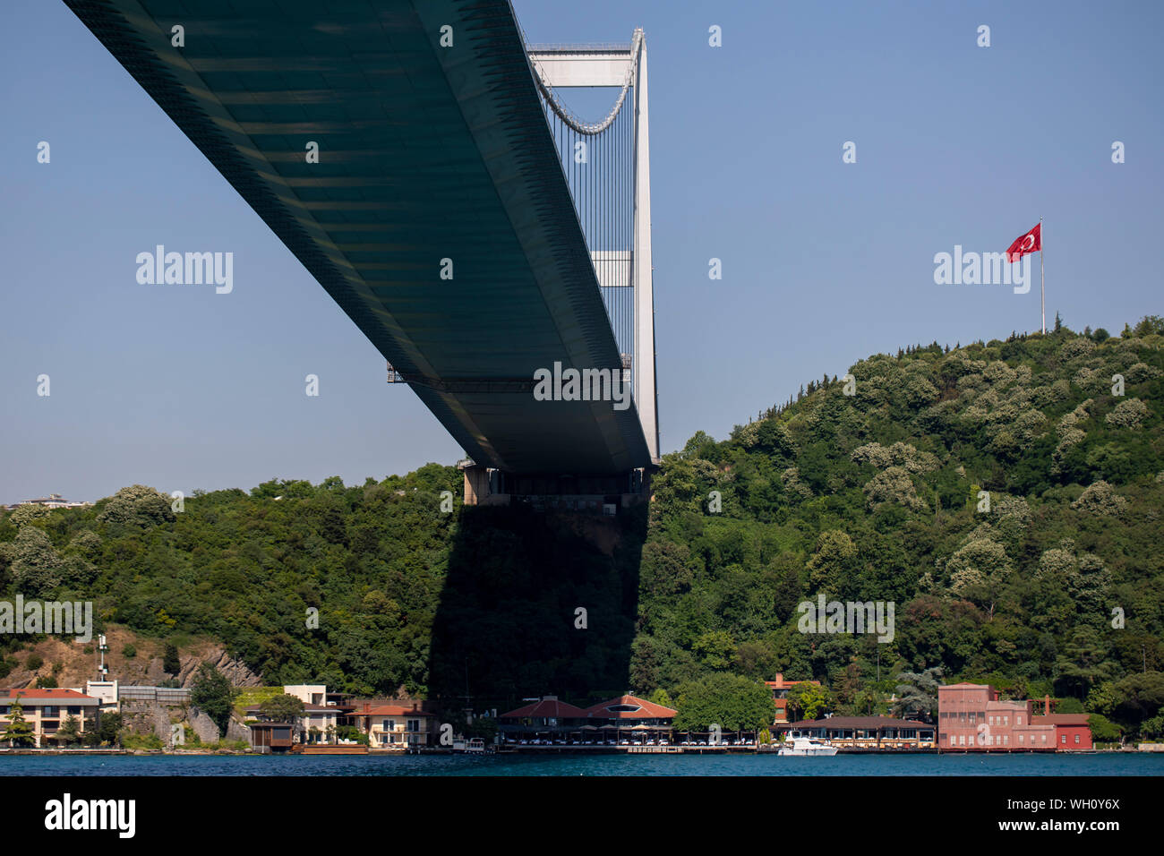 Paesaggio urbano e Sky Istanbul Ponte sul Bosforo Foto Stock
