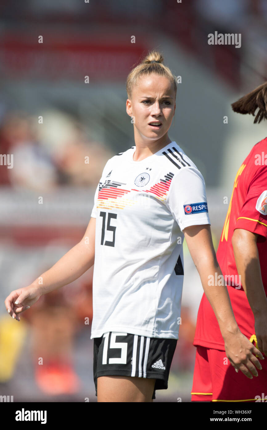 Kassel, Deutschland. 31 Agosto, 2019. Giulia GWINN (D), mezza figura, mezza figura, formato verticale, Soccer Laenderspiel, donne, Euro Qualifica, Germania (GER) - Montenegro (MNE) 10: 0, su 31.08.2019 a Kassel/Germania. € | Utilizzo di credito in tutto il mondo: dpa/Alamy Live News Foto Stock