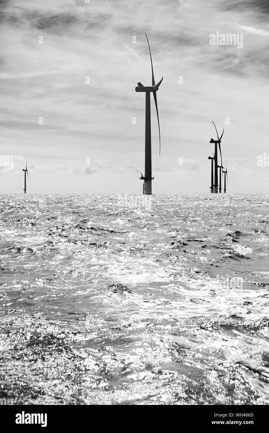 Energia sostenibile per l'off costa del Sussex vicino a Brighton Foto Stock