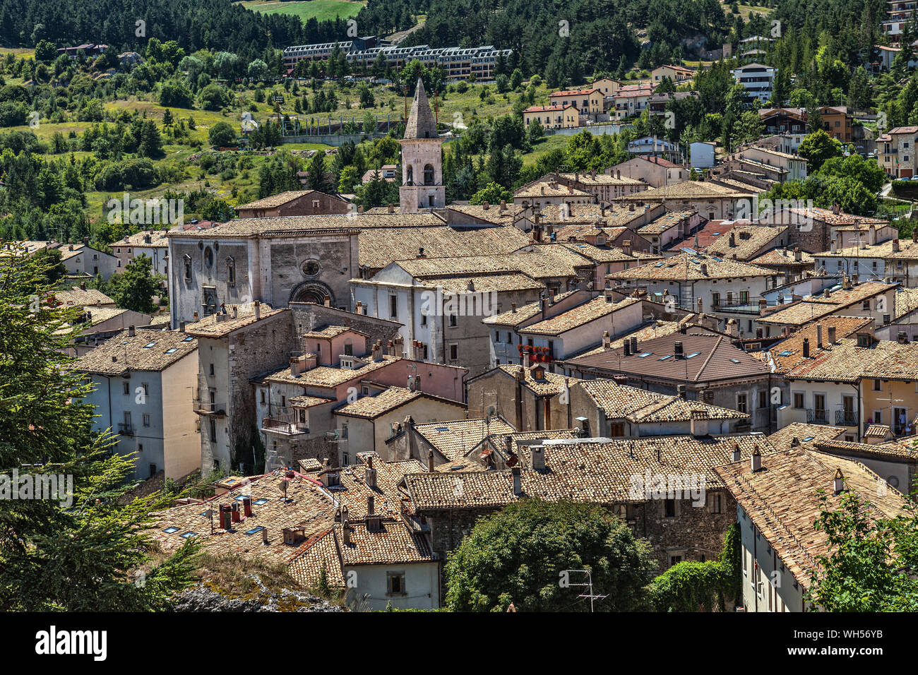 Pescocostanzo, meraviglioso villaggio di montagna in Appennino abruzzese Foto Stock
