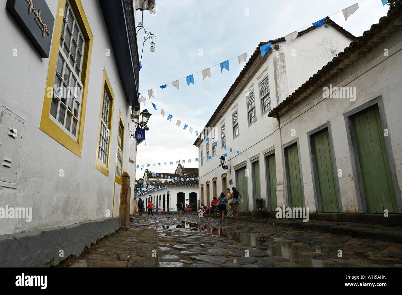 Paraty strade Foto Stock